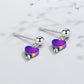 Girls Cute Heart-shaped Earrings Super Fairy Sweet Korean Silver-plated Accessories